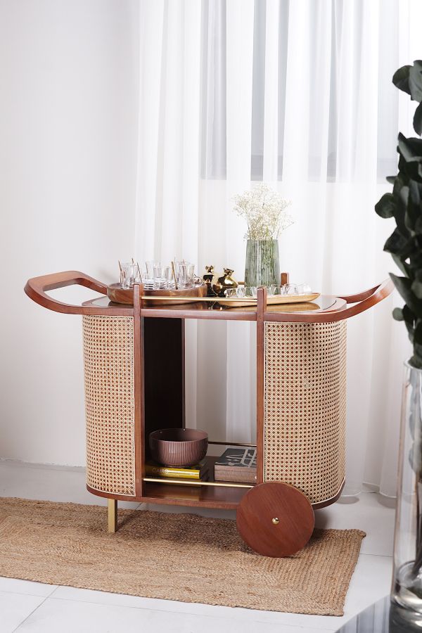 Rattan Trolly