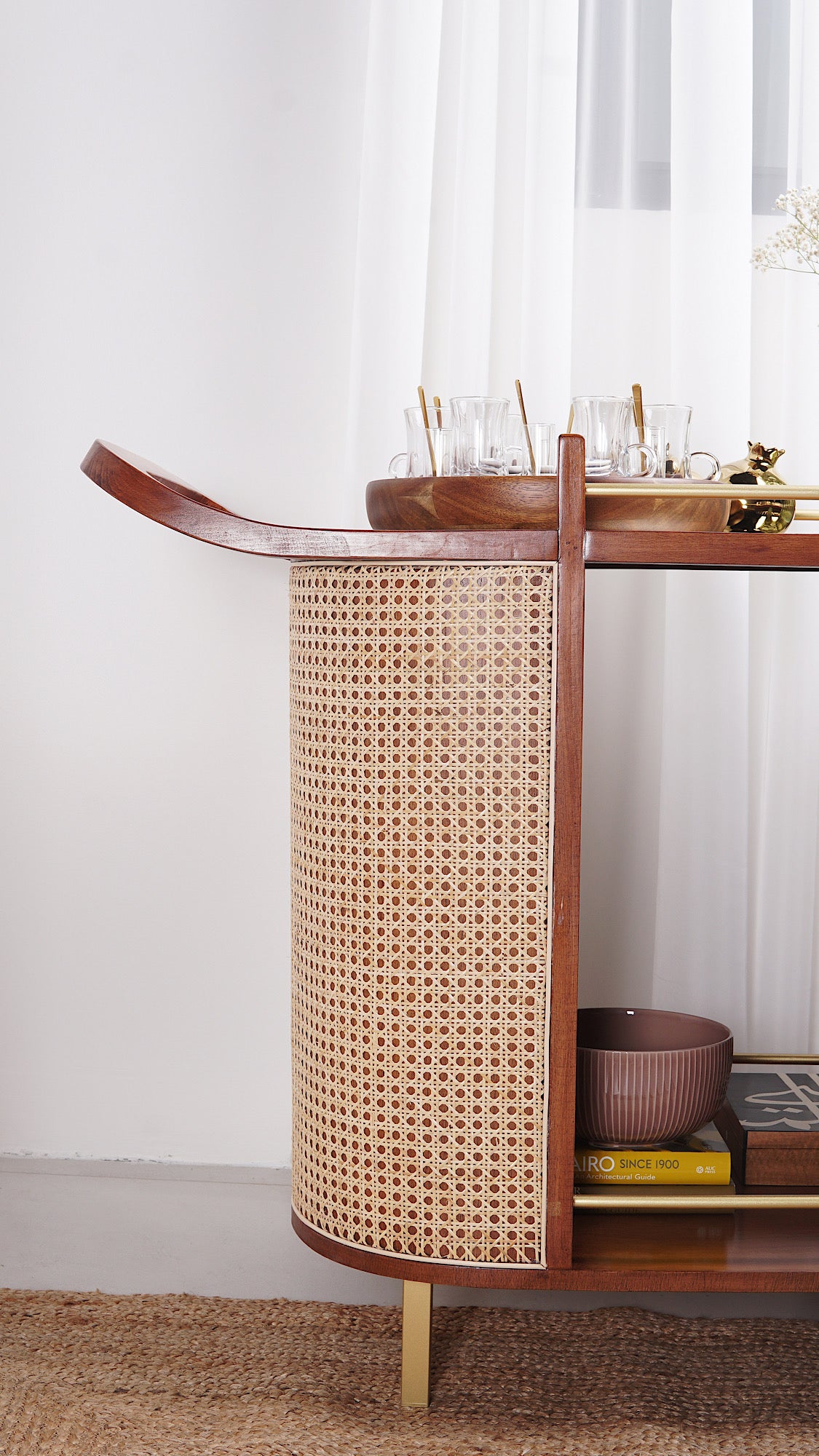 Rattan Trolly